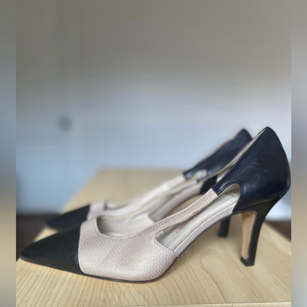Luxury Italian Amalfi Heels Black Beige Glam Quiet Luxury Preppy Classic Capsule